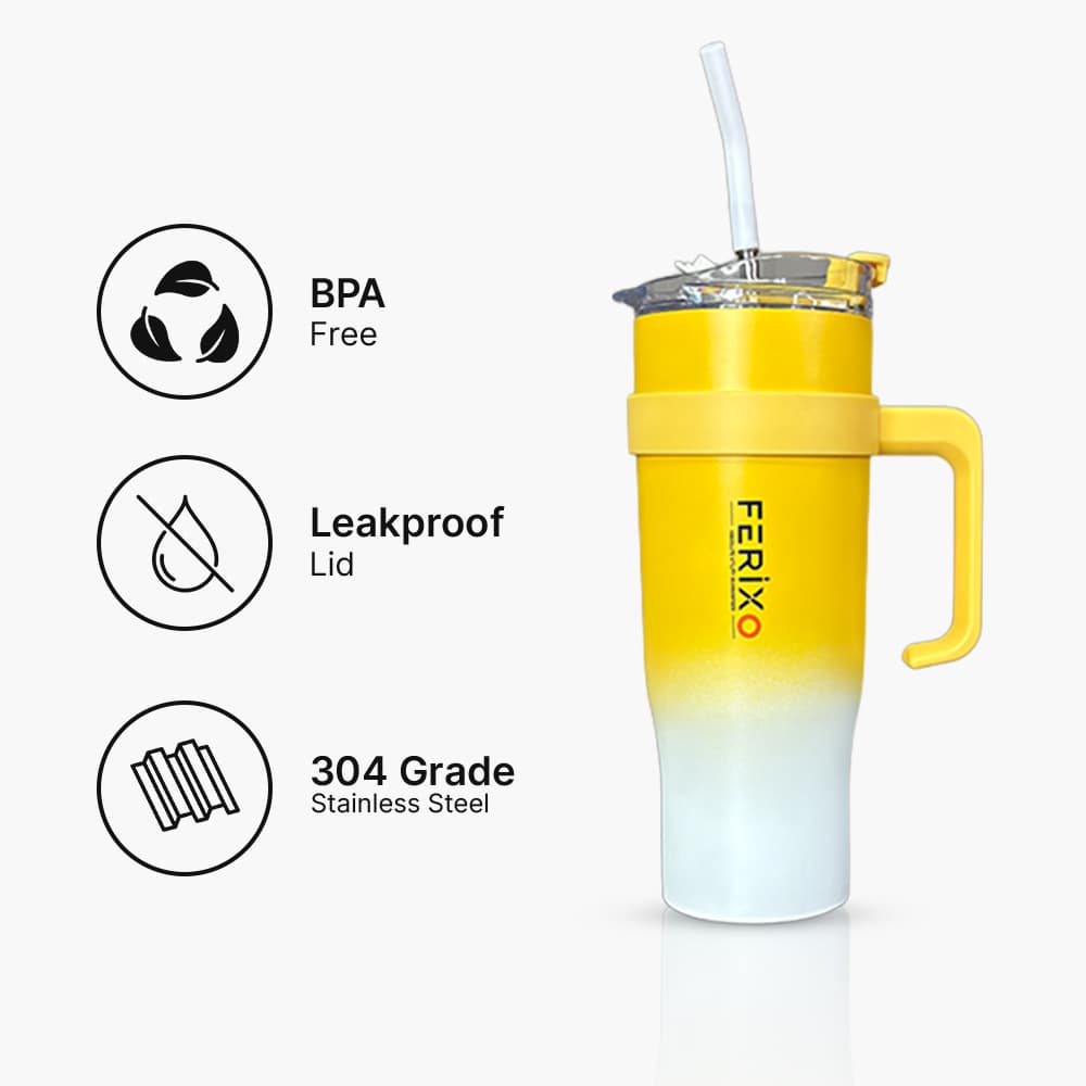 Ferixo™ Hydro pro Tumbler | Compact Reusable Tumbler – Spill-Resistant Drinking Cup with Lid for Gym,Outdoor, Work & Travel | - 3