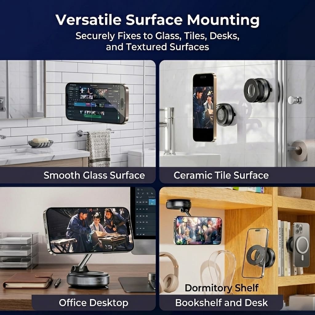 Ferixo™ Universal 360° Magnet Phone Holder with Vacuum Suction Base - 4